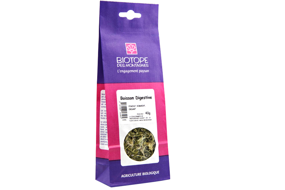 Tisane bio Digestion Sereine - digestion, élimination, fenouil, romarin