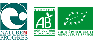 Logos Nature et Progrès et agriculture biologique France