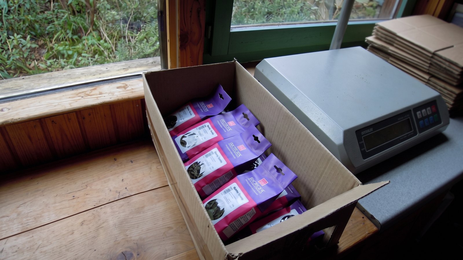 Stock de sachets de tisanes pour la vente par correspondance