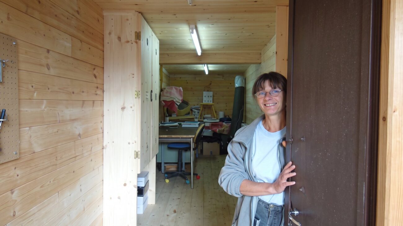 Véronique Gras dans son atelier